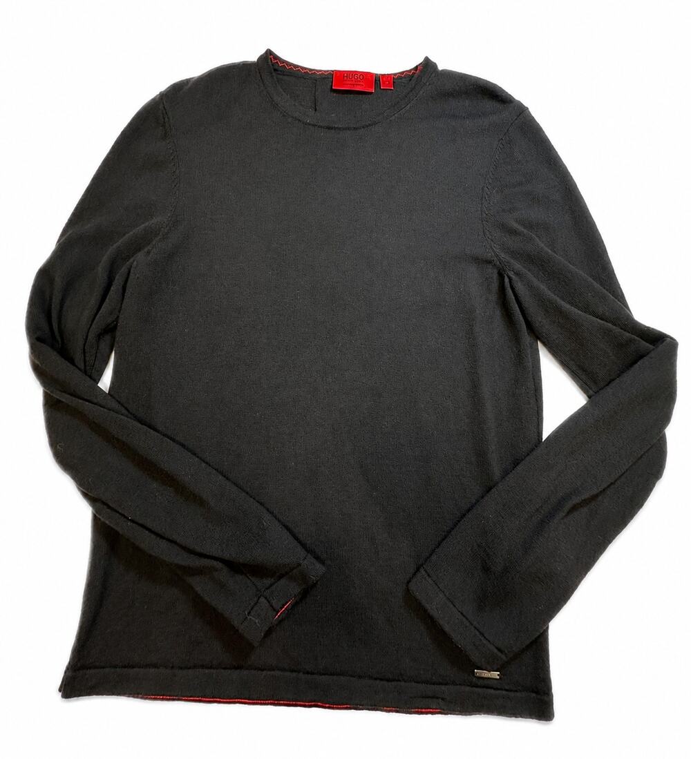 HUGO Boss San Paolo 1 Merino Wool Sweater Men’s S Black Crewneck